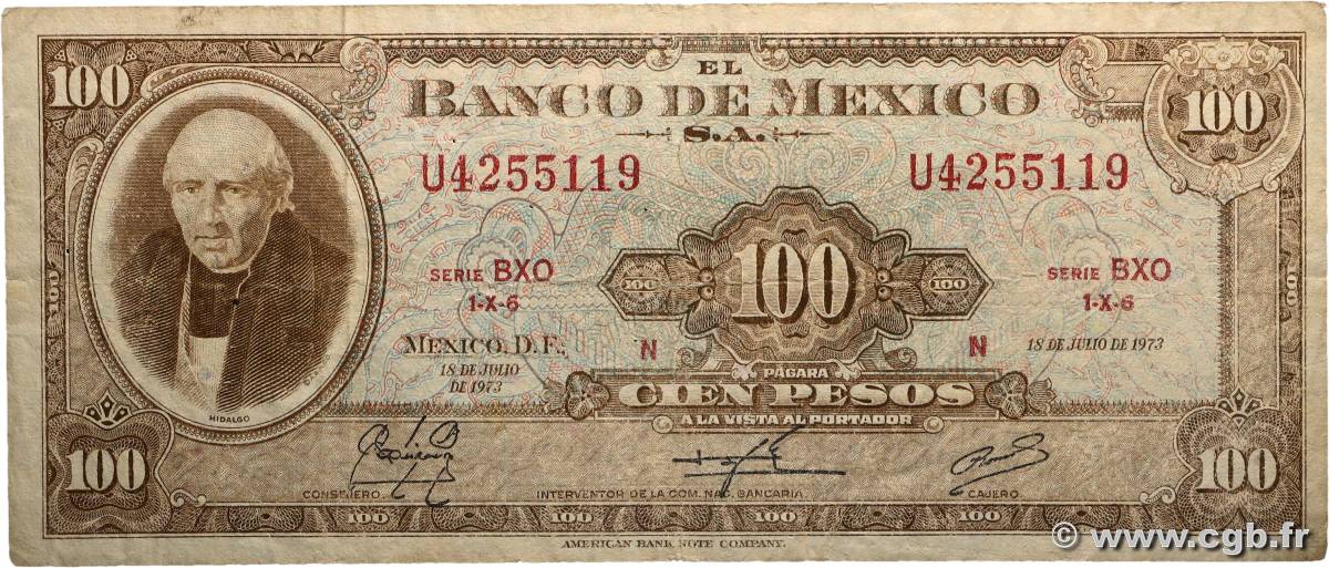 100 Pesos MEXICO  1973 P.061i fS