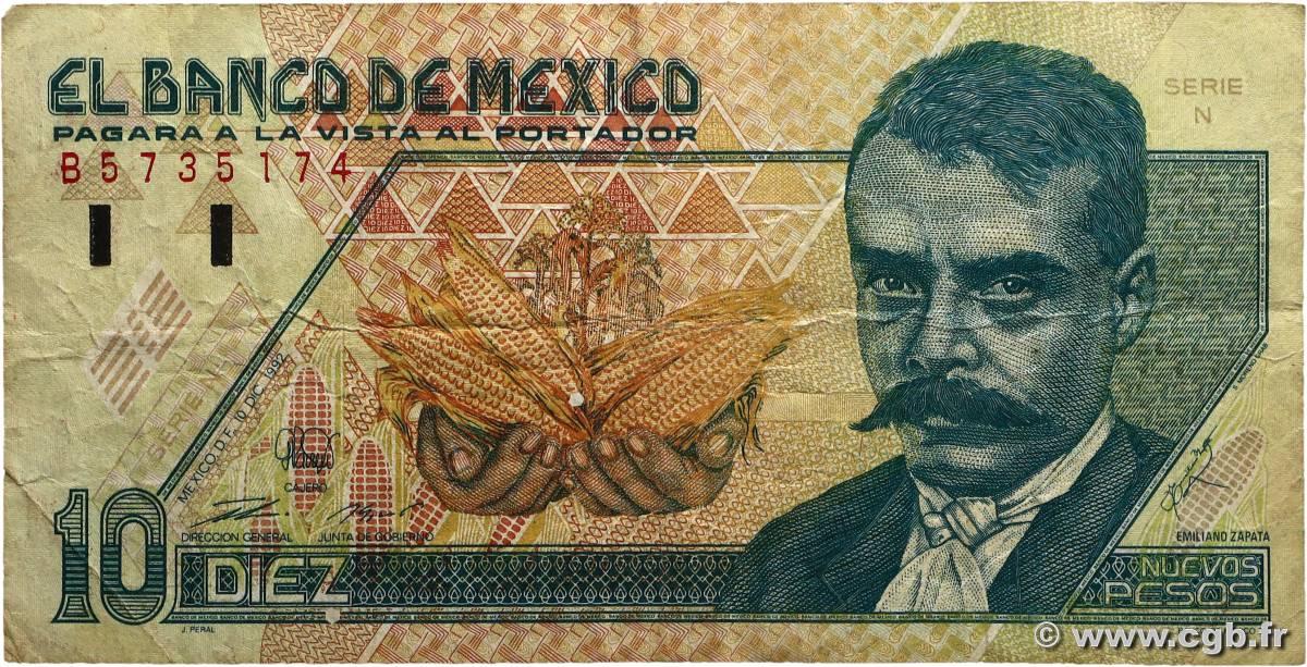 10 Nuevos Pesos MEXIQUE  1992 P.099 TB