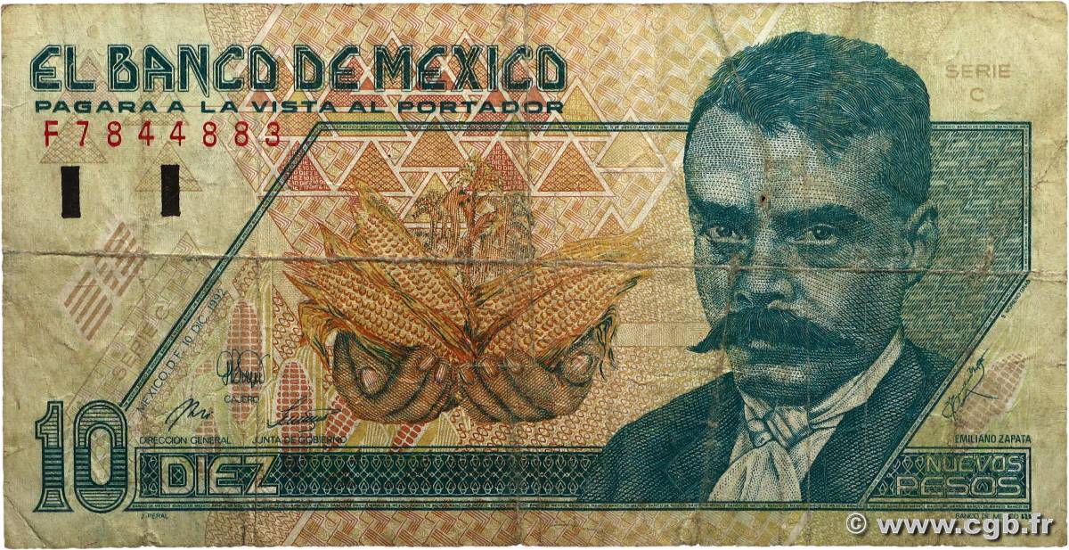 10 Nuevos Pesos MEXICO  1992 P.099 SGE