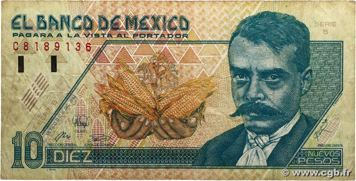 10 Nuevos Pesos MEXIQUE  1992 P.099 B