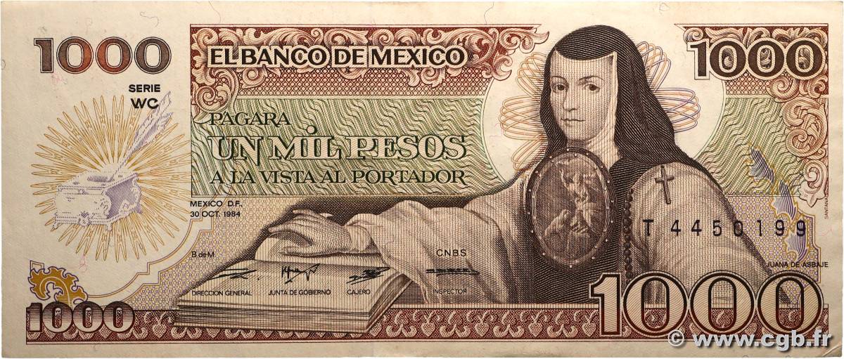 1000 Pesos MEXIQUE  1984 P.081 SUP+