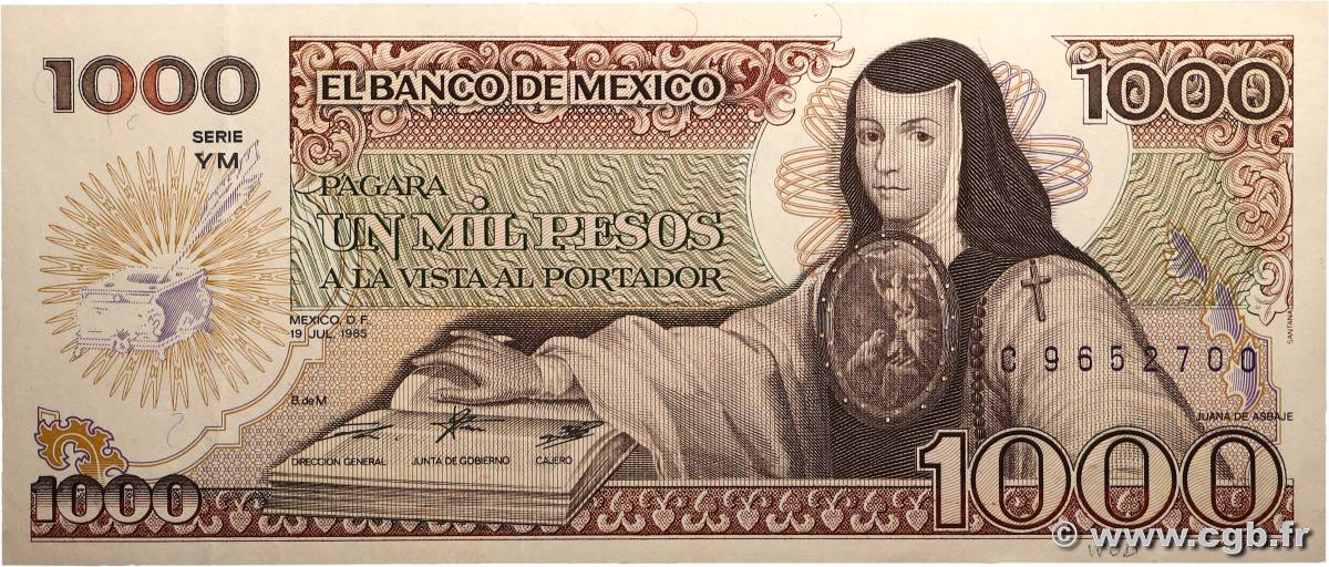 1000 Pesos MEXIQUE  1985 P.085 SUP+