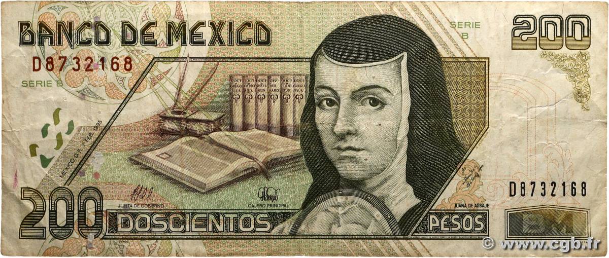 200 Pesos MEXICO  1995 P.109a F