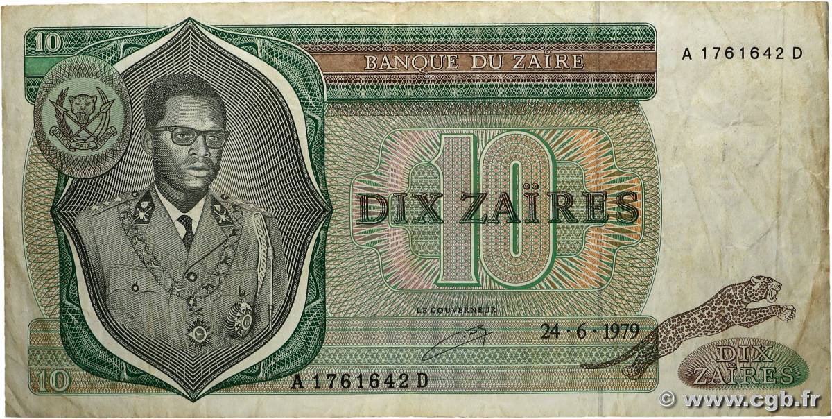 10 Zaïres ZAIRE  1979 P.24a F