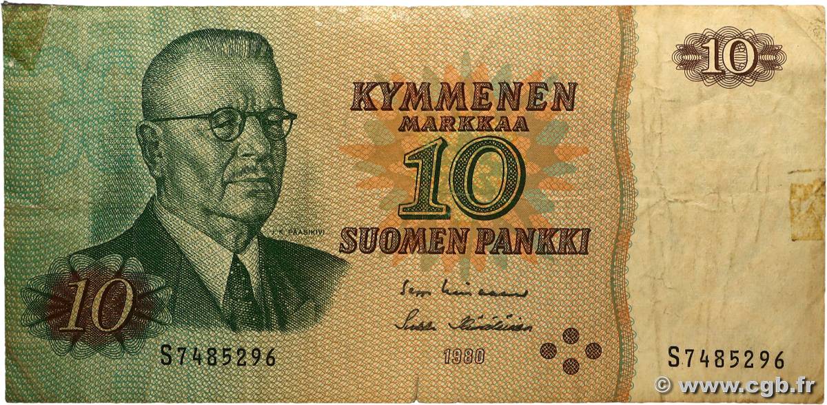 10 Markkaa FINLAND  1980 P.111 F