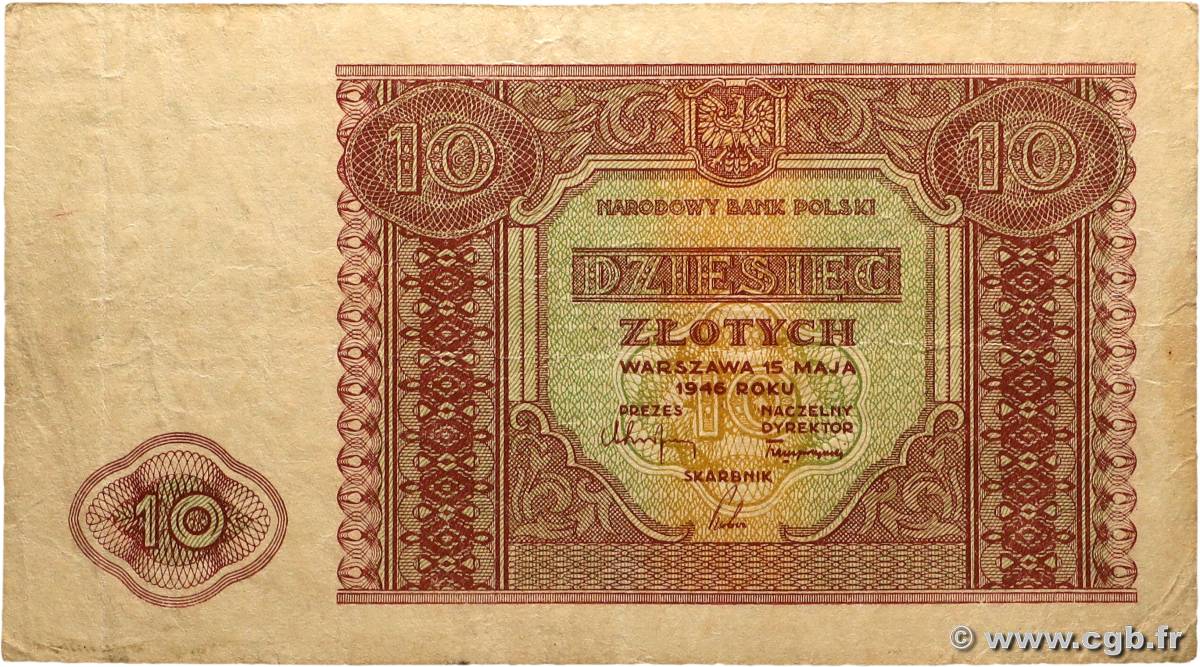 10 Zlotych POLAND  1946 P.126 F
