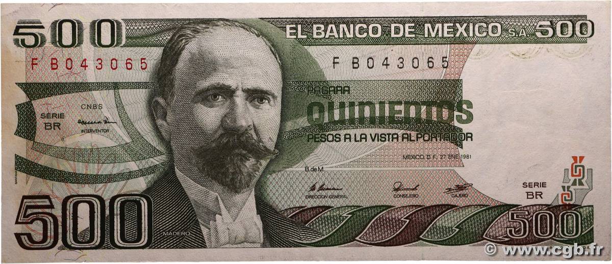 500 Pesos MEXIQUE  1981 P.075a TTB+