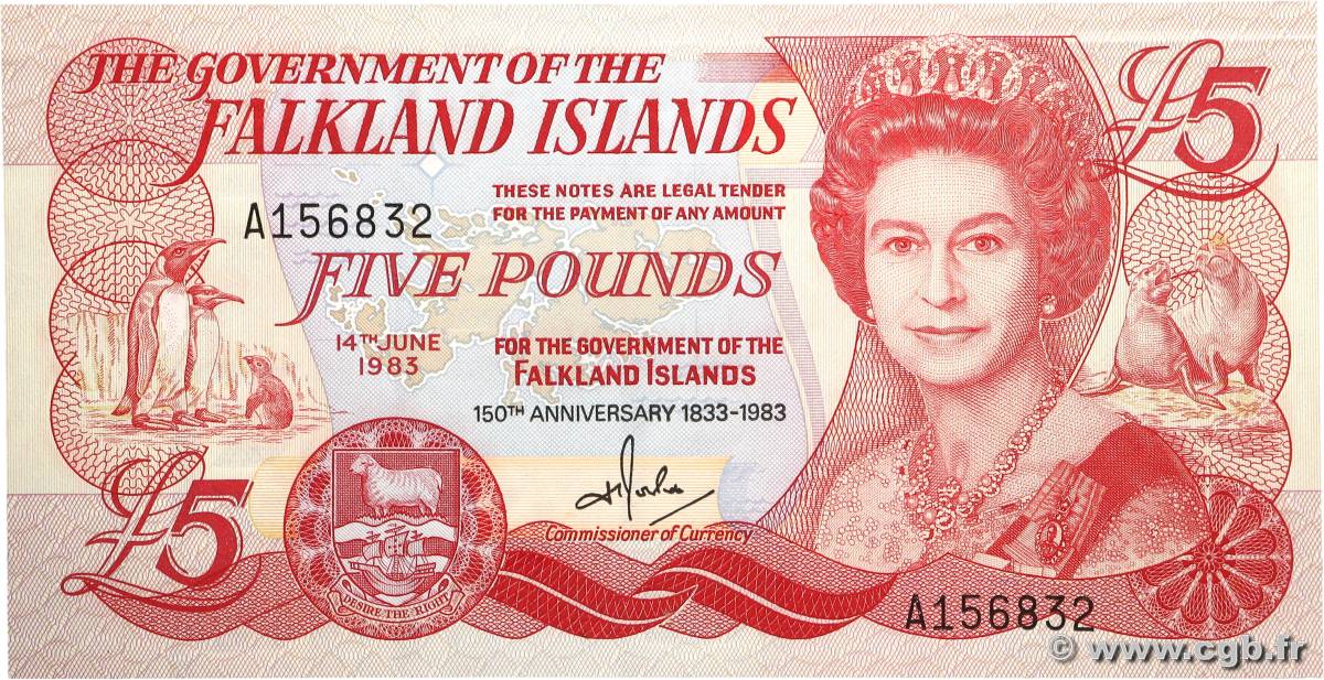 5 Pounds Commémoratif ÎLES FALKLAND  1983 P.12a SPL