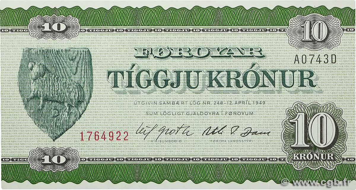 10 Kronur ÎLES FEROE  1974 P.18a NEUF