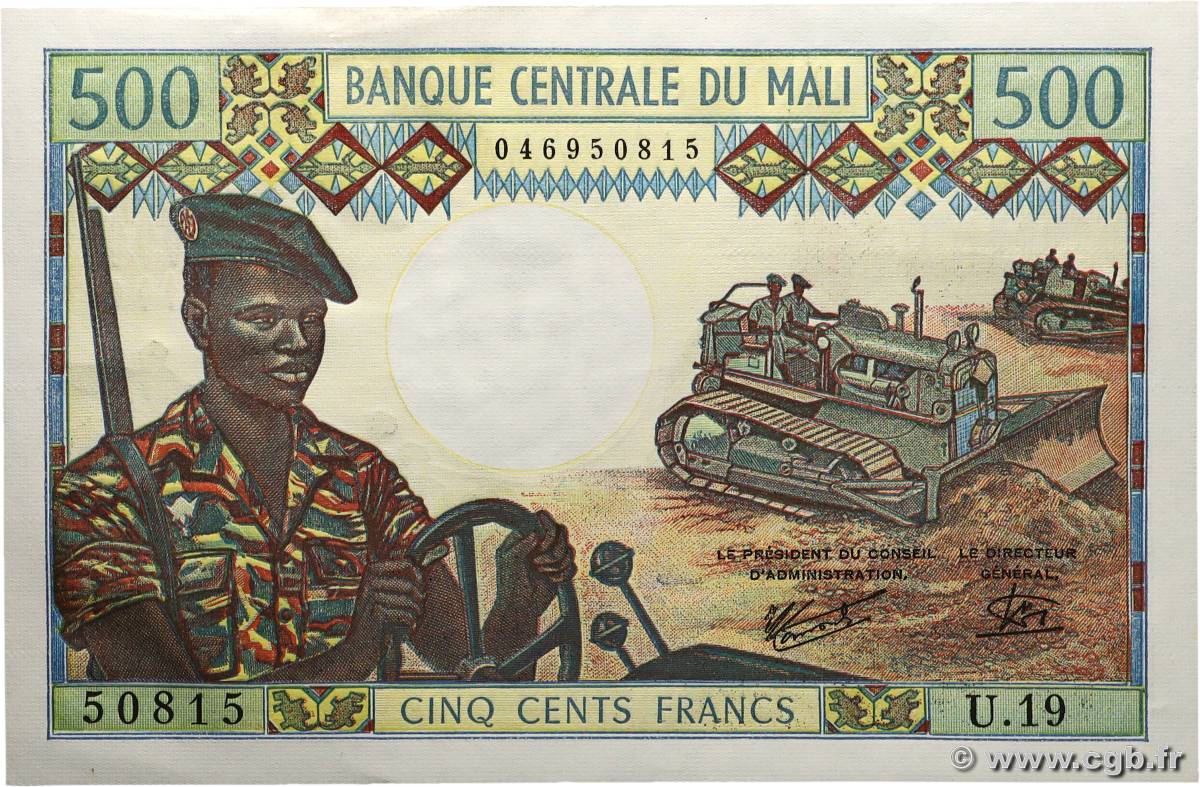 500 Francs MALI  1973 P.12e pr.SPL