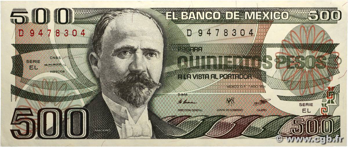 500 Pesos MEXIQUE  1984 P.079b pr.NEUF
