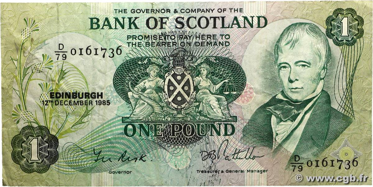 1 Pound SCOTLAND  1985 P.111f S