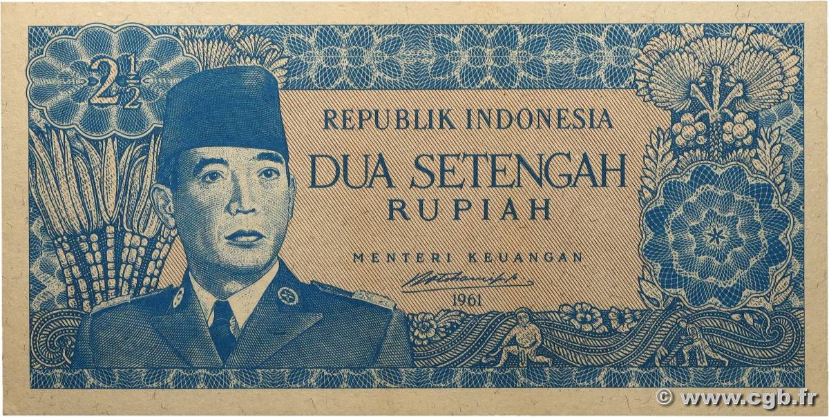 2.5 Rupiah INDONESIEN  1961 P.079B fST+