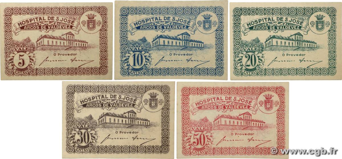 5 au 50 Centavos Lot PORTUGAL Arcos De Valdevez 1920  fST+