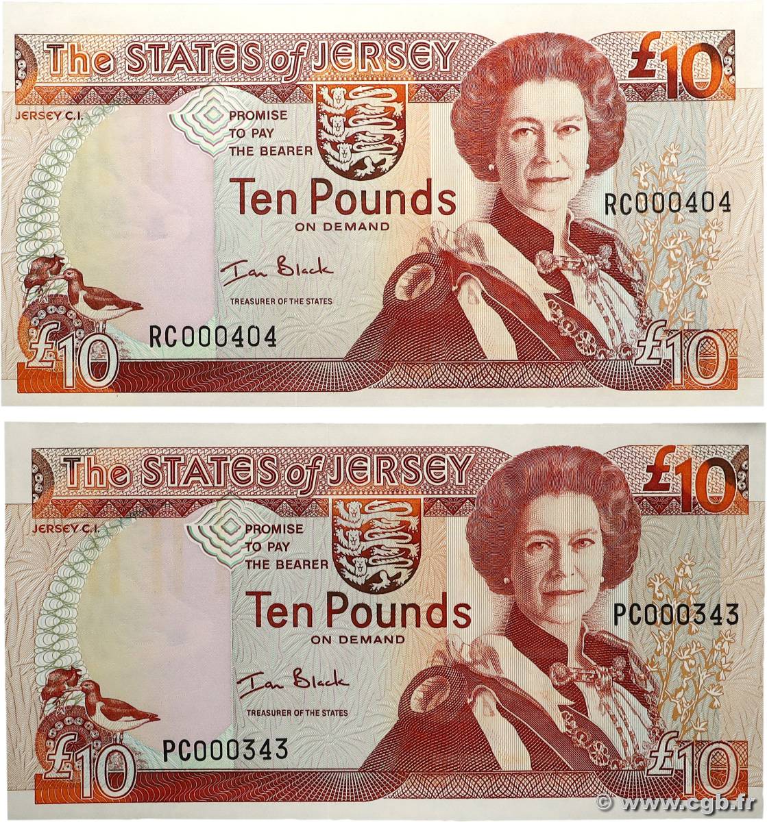 10 Pounds Petit numéro JERSEY  2000 P.28a pr.NEUF