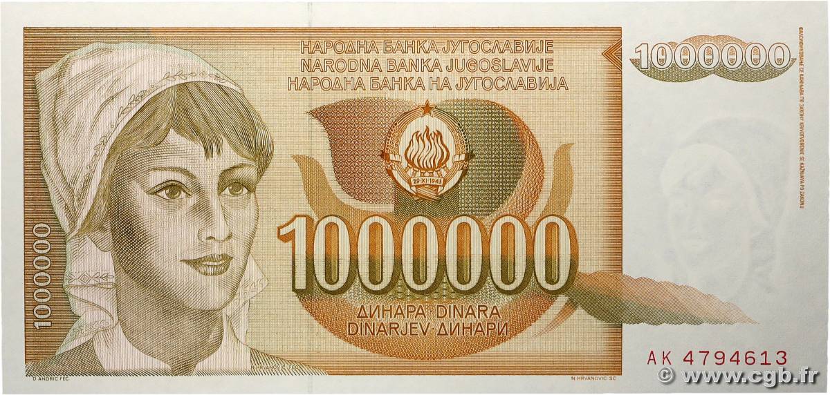 1000000 Dinara YOUGOSLAVIE  1989 P.099 NEUF