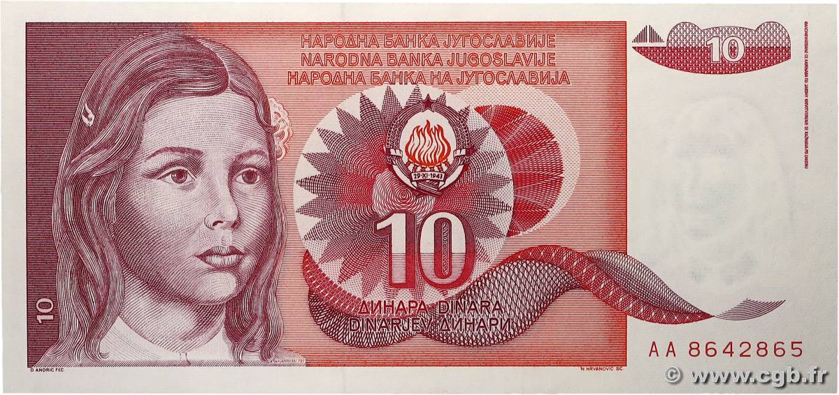 10 Dinara YOUGOSLAVIE  1990 P.103 NEUF