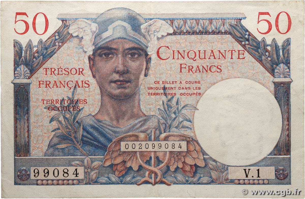 50 Francs TRÉSOR FRANÇAIS FRANCE  1947 VF.31.01 TTB+