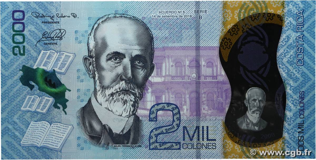 2000 Colones COSTA RICA  2018 P.281 SUP