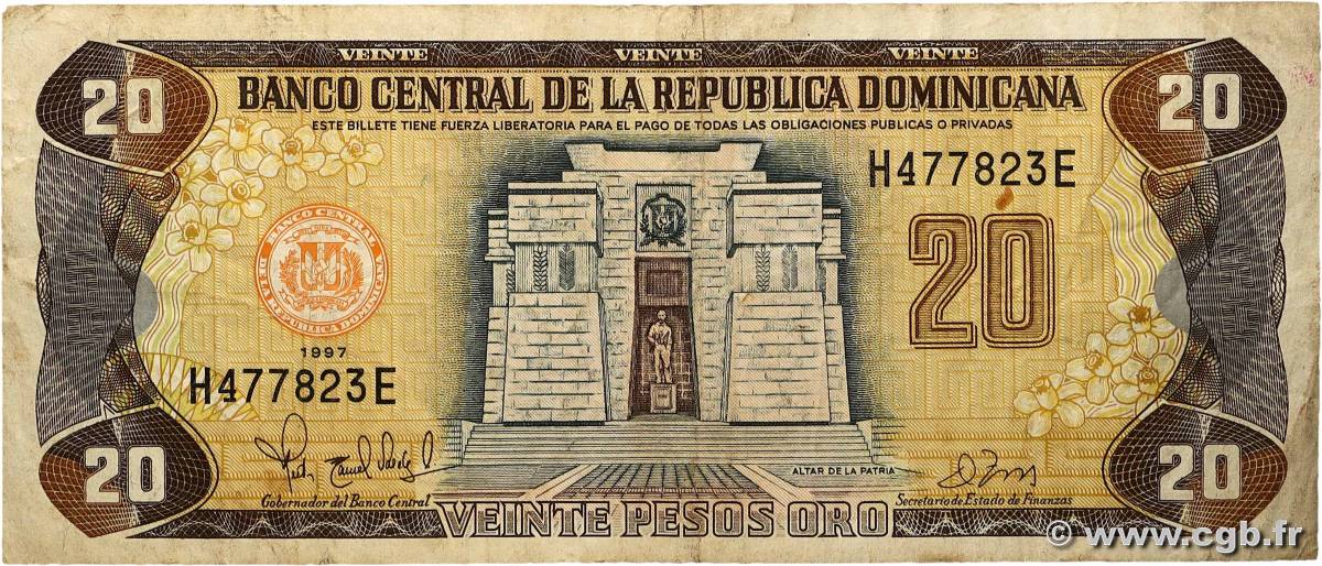 20 Pesos Oro RÉPUBLIQUE DOMINICAINE  1997 P.154a TB