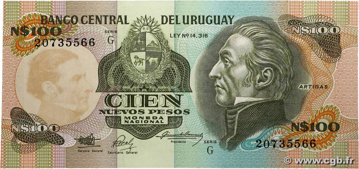 100 Nuevos Pesos URUGUAY  1987 P.062A pr.NEUF