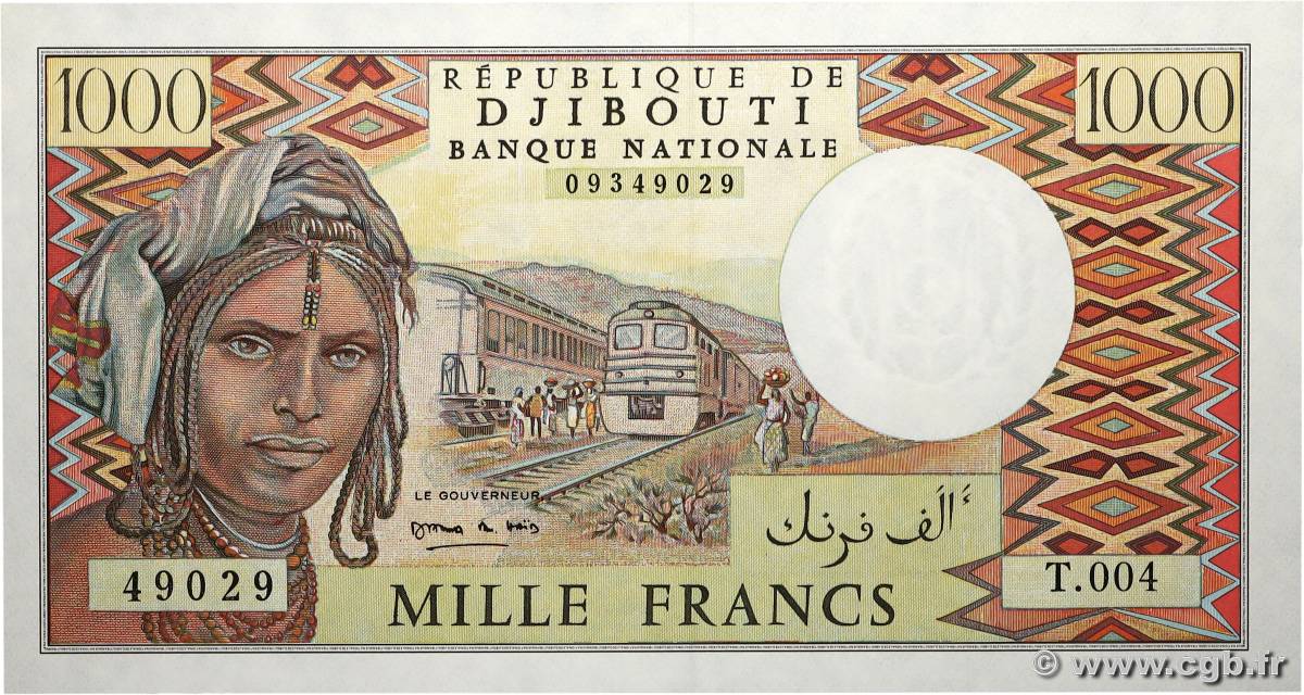 1000 Francs DJIBOUTI  1991 P.37e NEUF