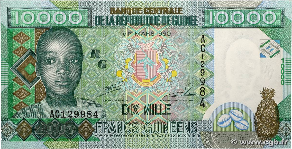 10000 Francs GUINÉE  2007 P.42a NEUF