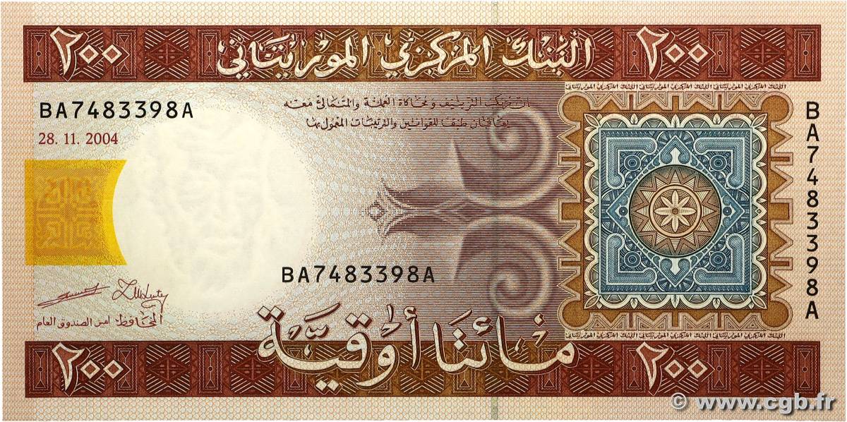 200 Ouguiya MAURITANIE  2004 P.11a NEUF