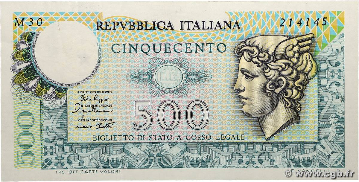 500 Lire ITALIE  1979 P.094 SUP+