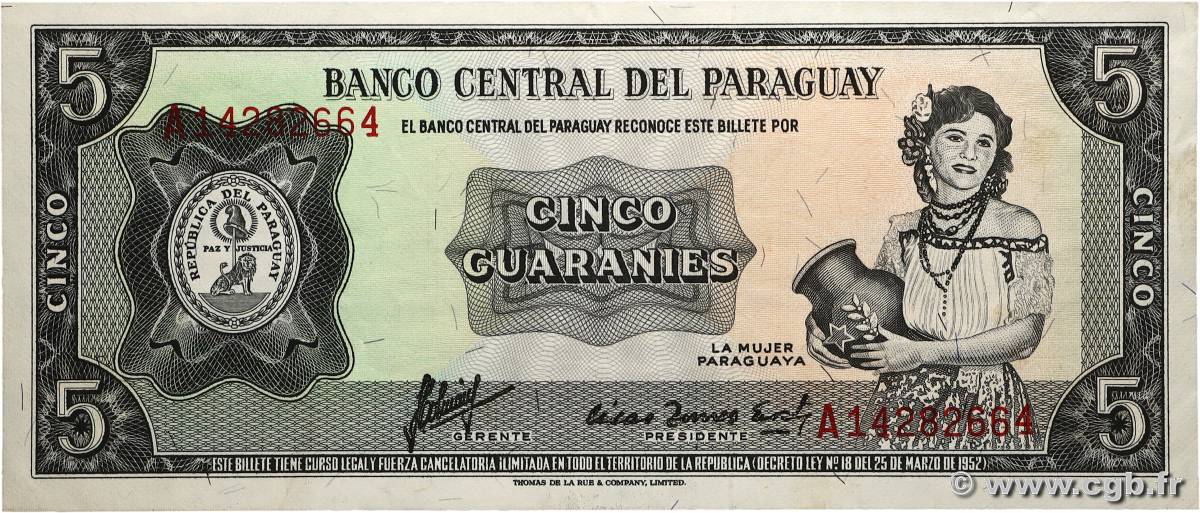 5 Guaranies PARAGUAY  1963 P.195b SUP