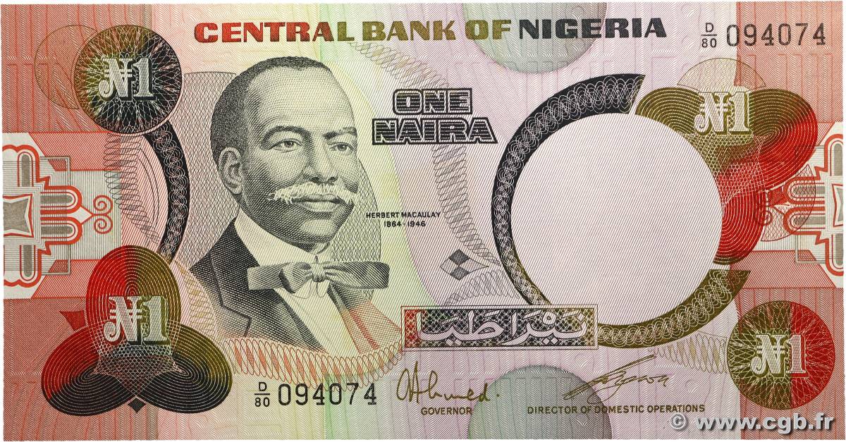 1 Naira NIGERIA  1984 P.23a pr.NEUF