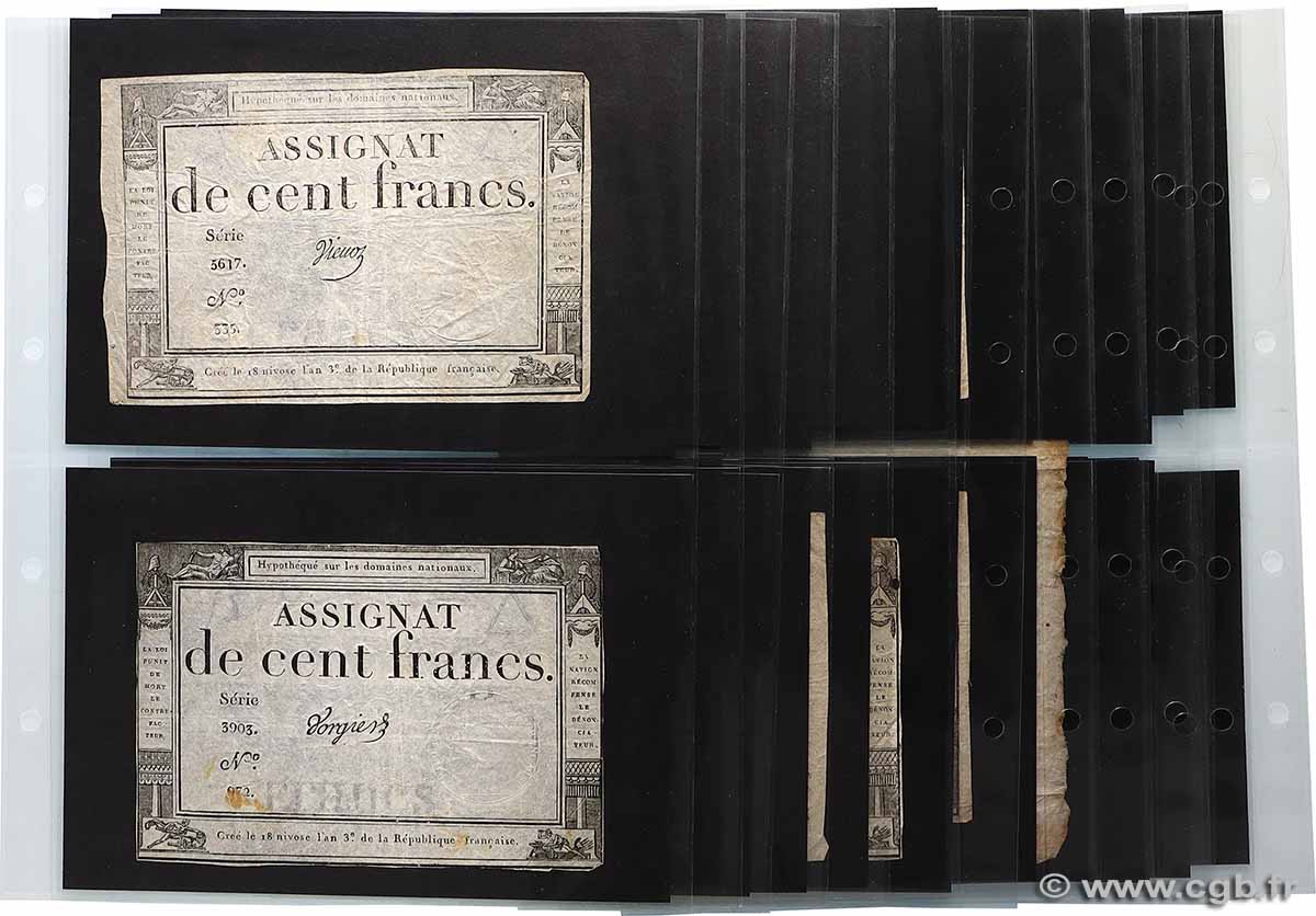 100 Francs Lot FRANKREICH  1793 Ass.48a S