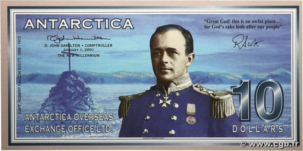 10 Dollars ANTARCTIQUE  2001 P.- NEUF