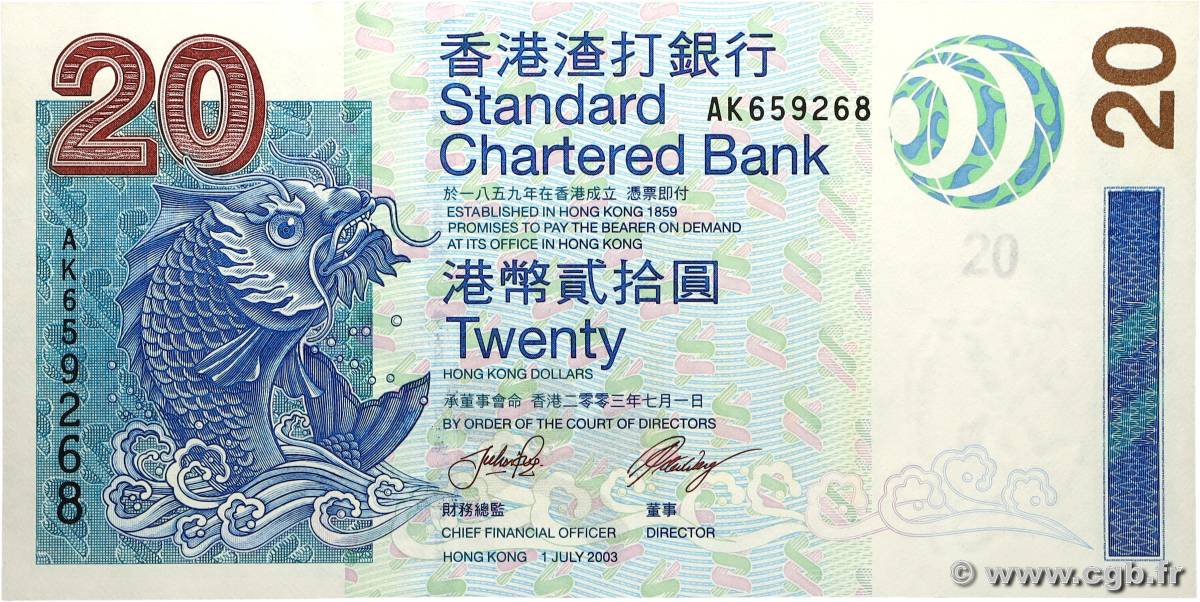20 Dollars HONG KONG  2003 P.291 NEUF