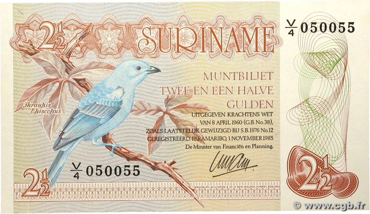 2,5 Gulden SURINAM  1985 P.119a NEUF