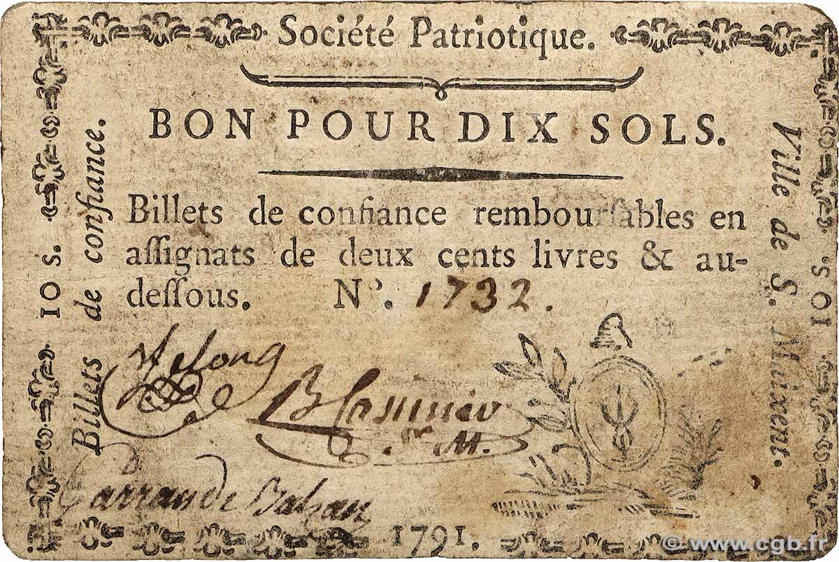 10 Sols FRANCE regionalism and various Saint-Maixent 1791 Kc.79.062 F