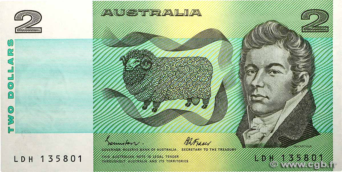 2 Dollars AUSTRALIE  1985 P.43e NEUF