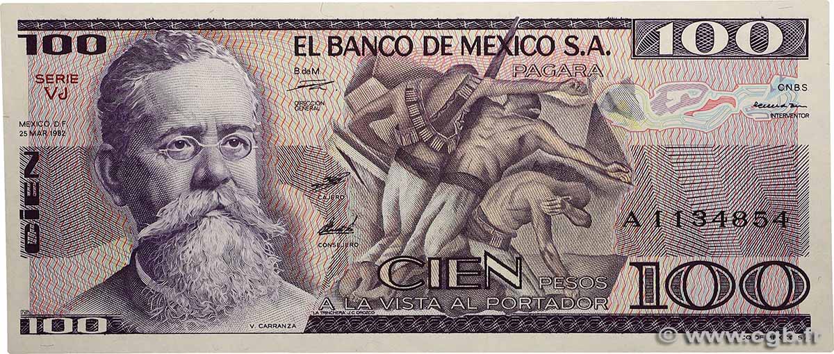 100 Pesos MEXIQUE  1982 P.074c NEUF