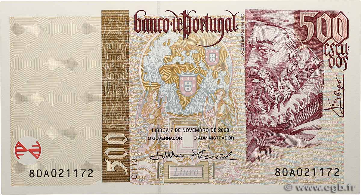 500 Escudos PORTUGAL  2000 P.187c NEUF