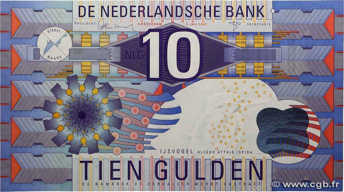 10 Gulden PAYS-BAS  1997 P.099 pr.NEUF