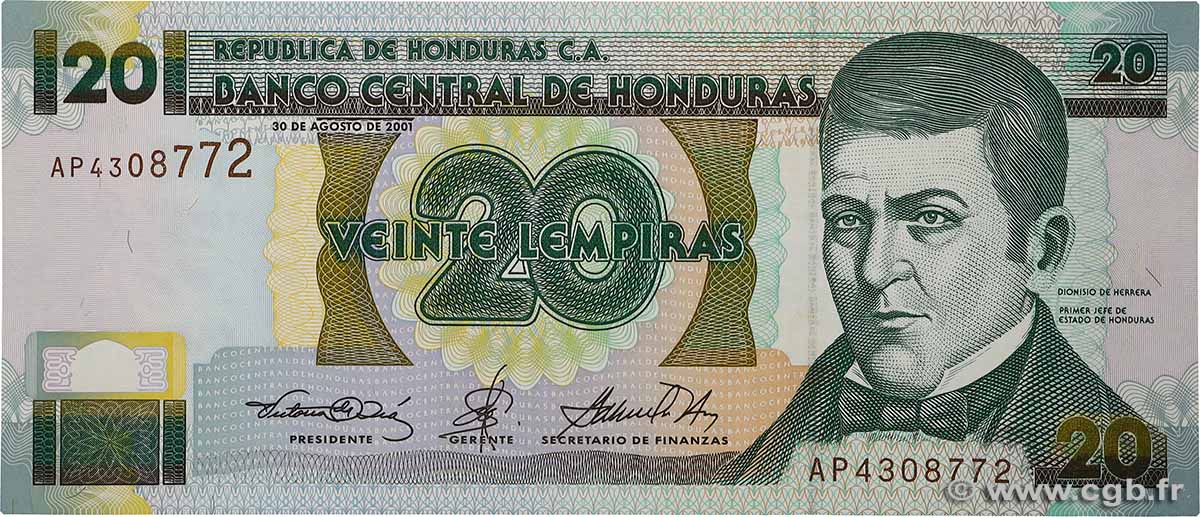 20 Lempiras HONDURAS  2001 P.087a NEUF