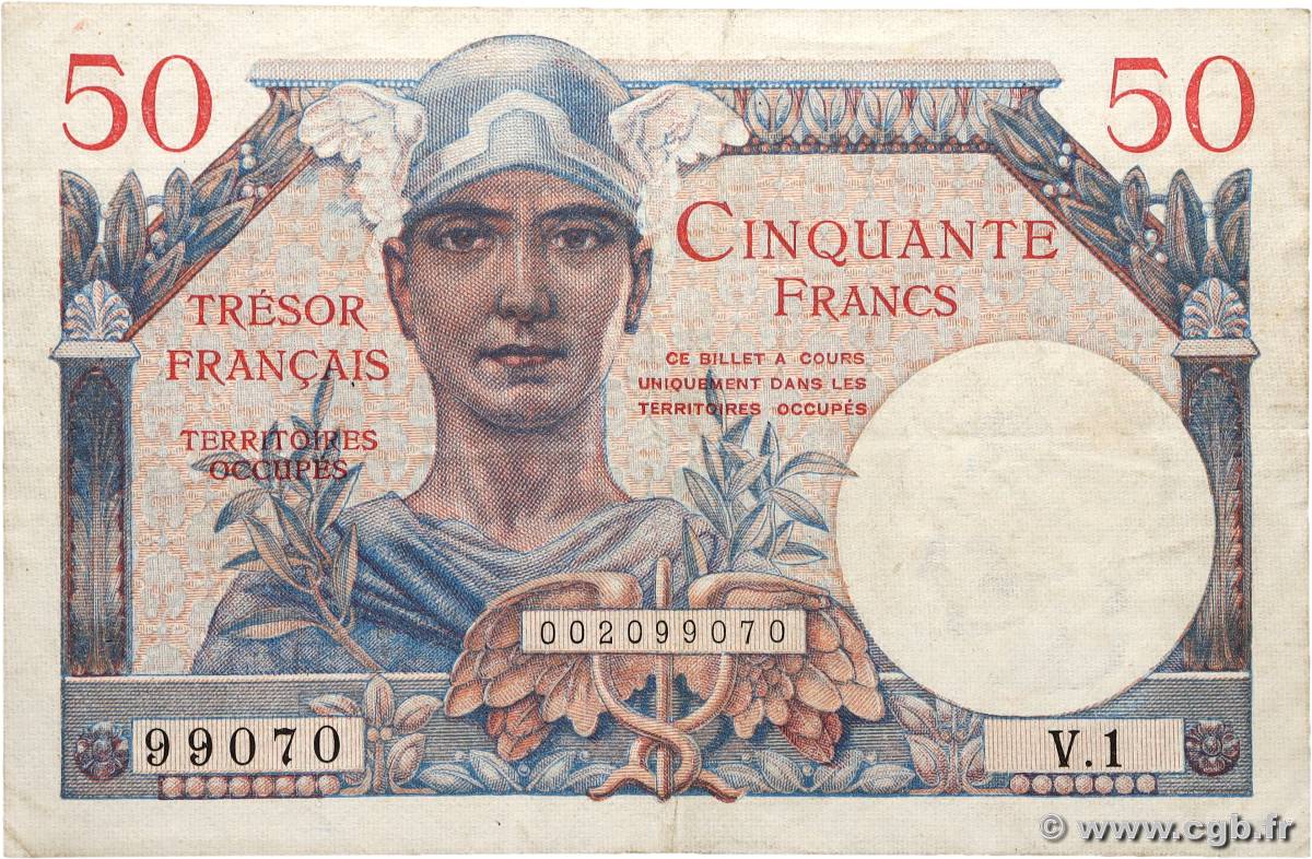50 Francs TRÉSOR FRANÇAIS FRANCE  1947 VF.31.01 TTB