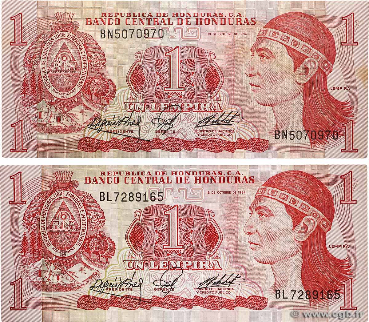 1 Lempira Lot HONDURAS  1984 P.068b pr.NEUF