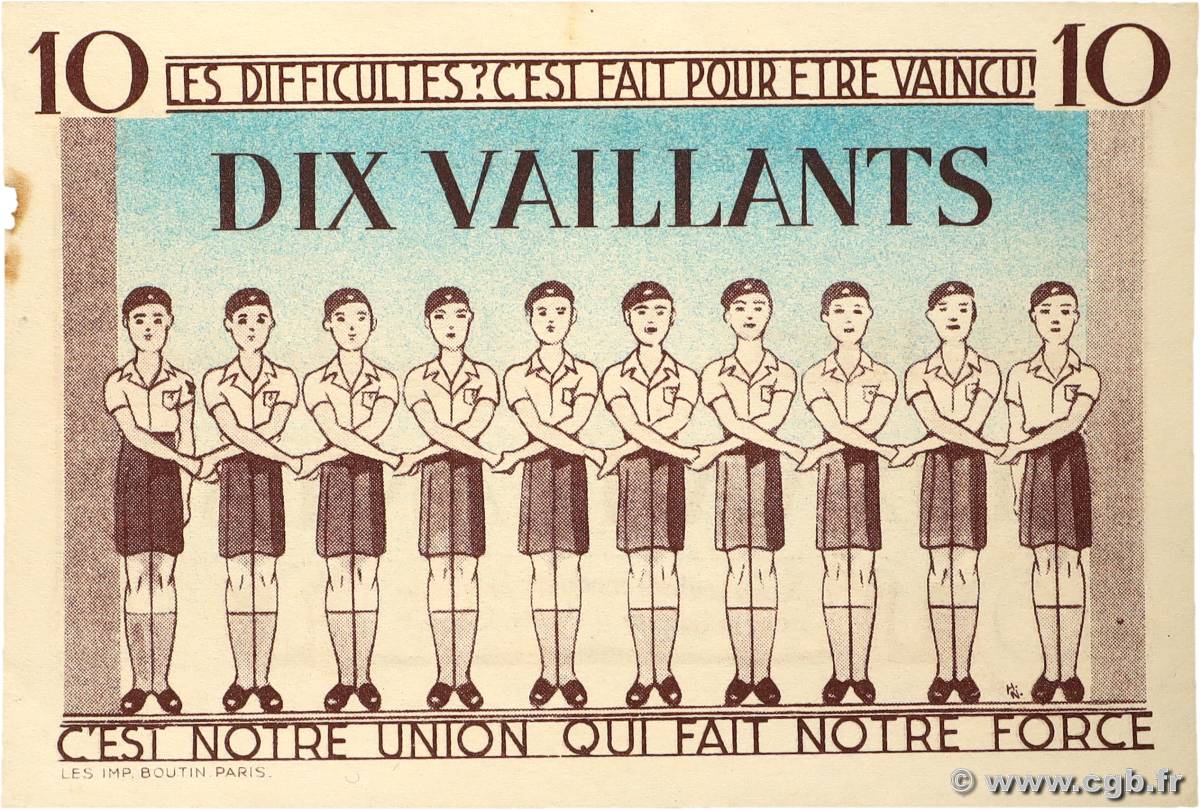 10 Vaillants FRANCE régionalisme et divers  1930  SUP