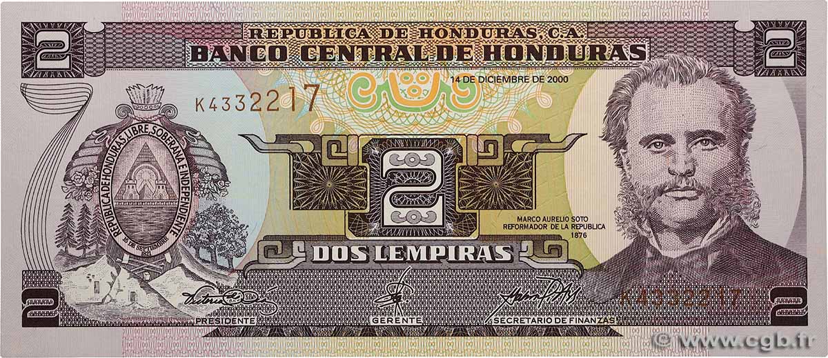 2 Lempiras HONDURAS  2000 P.080Ab NEUF