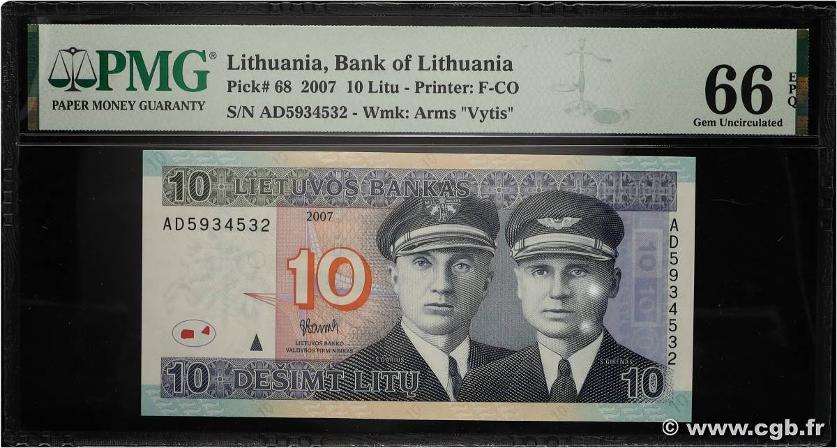 10 Litu LITAUEN  2007 P.68 ST
