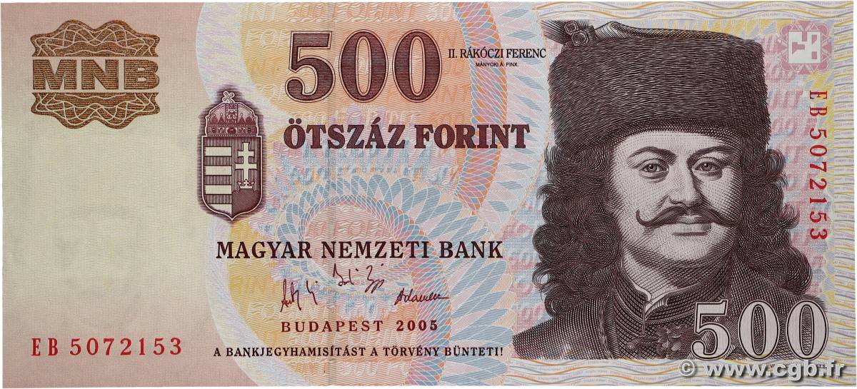 500 Forint UNGHERIA  2005 P.188d FDC