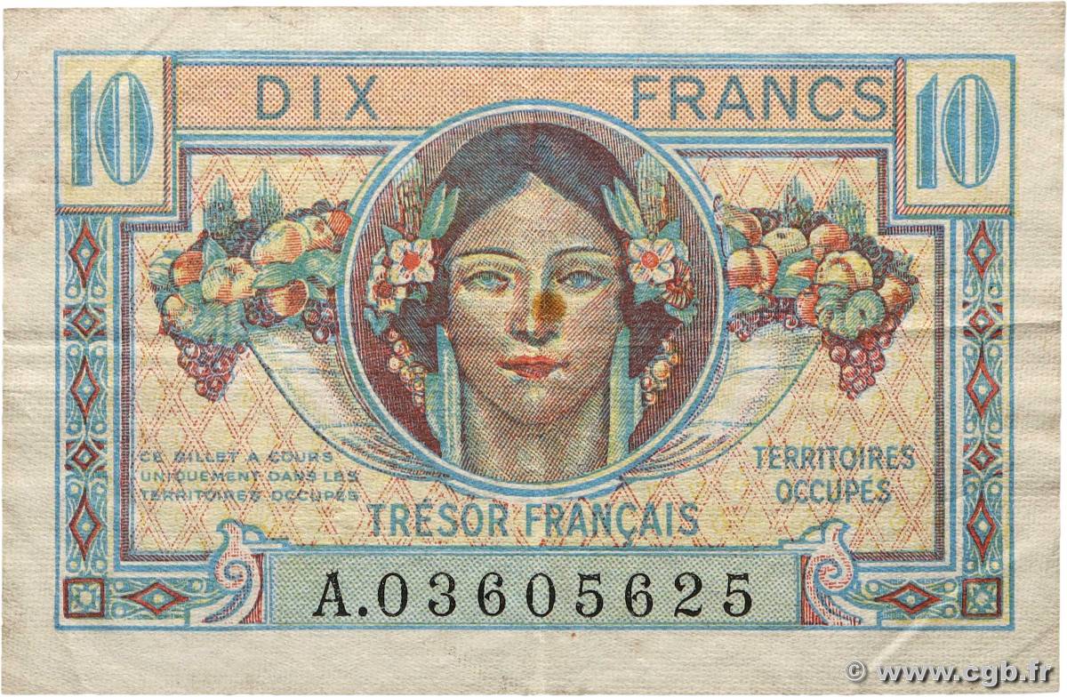 10 Francs TRÉSOR FRANÇAIS FRANCE  1947 VF.30.01 TTB