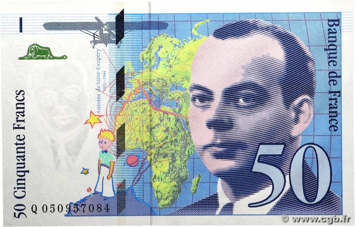 50 Francs SAINT-EXUPÉRY modifié FRANCE  1999 F.73.05 pr.NEUF