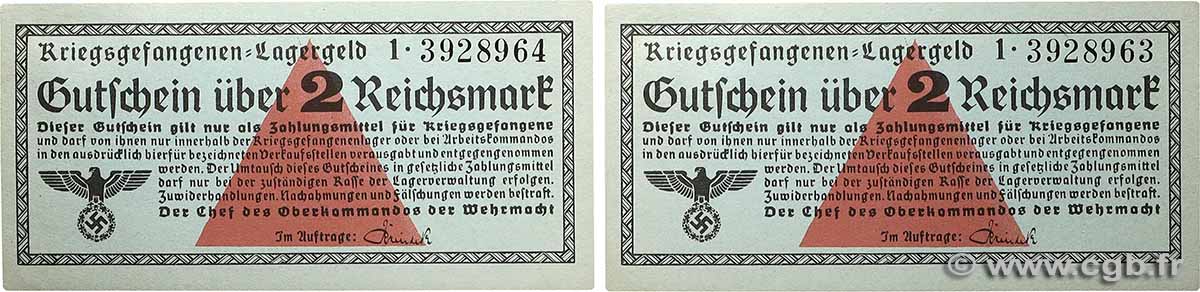 2 Reichsmark Consécutifs DEUTSCHLAND  1939 R.519a fST+